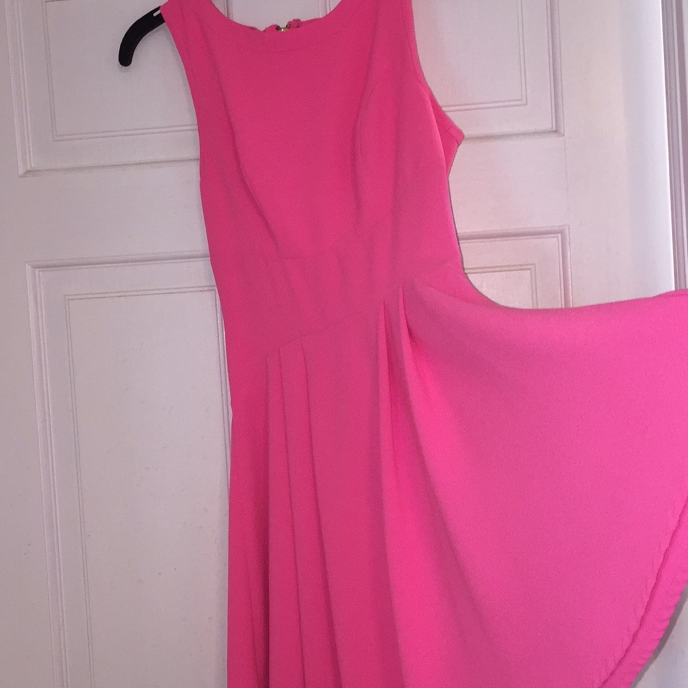 Coral pink, GB above knee dress,gold back zipper